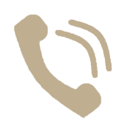 Icone de téléphone beige