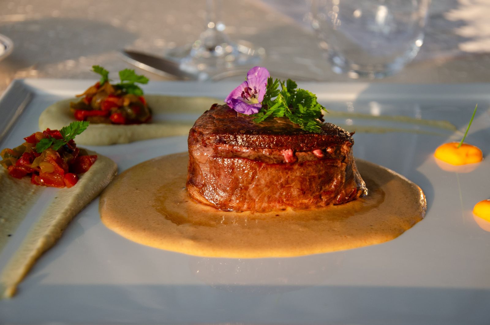 Plat gastronomique du Chai de Fages