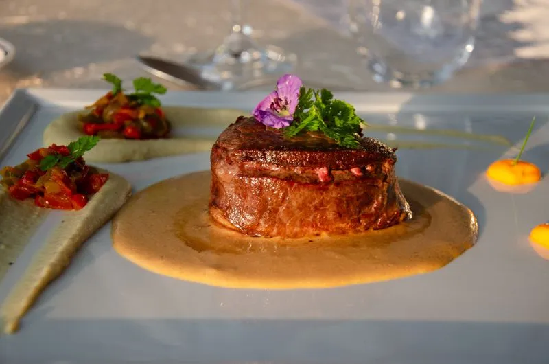 Plat gastronomique du Chai de Fages