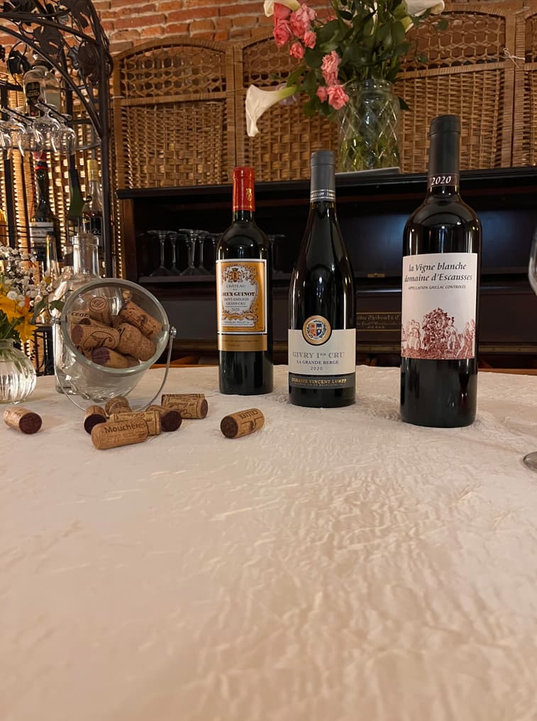 Eventail de vins rouge de qualié
